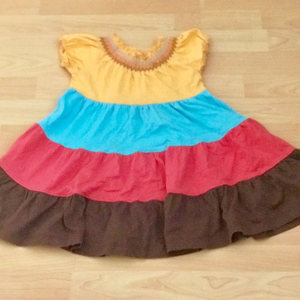 Girls 3T Colorful Tiered Dress